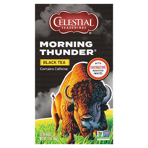Celestial Seasonings® Morning Thunder® Black Tea Bags 20 ct Box
This blend's savory, earthy flavor comes from a balance of rich black tea and roasted maté, a traditional South American botanical.
It's an exhilarating blend that's full of boldness and provides steady energy you can enjoy throughout the day-it just might be your new morning cup.
''Life begets life. Energy creates energy. It is by spending oneself that one becomes rich.''
-Sarah Bernhardt