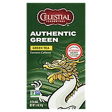 Celestial Seasonings Tea Bags Authentic Green, 20 Each