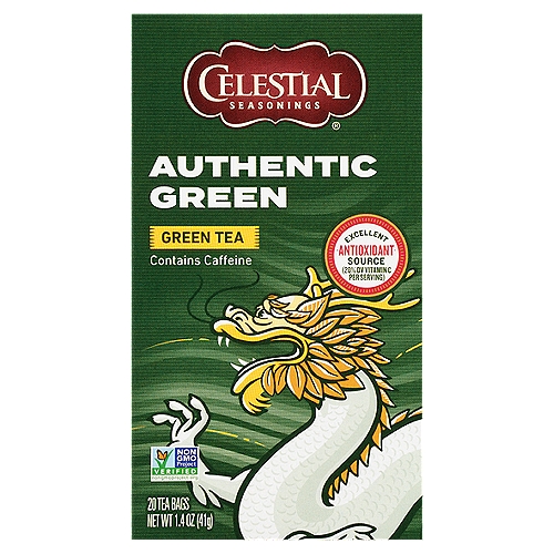 Celestial Seasonings Authentic Green Tea Bags, 20 count, 1.4 oz