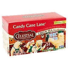 Celestial Seasonings Candy Cane Lane Decaffeinated Green Tea Bags, 18 count, 1.2 oz