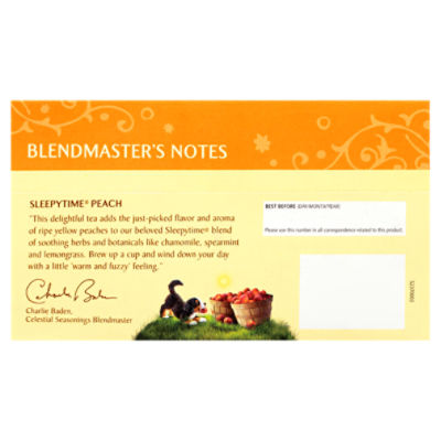 Celestial Seasonings Sleepytime Peach Herbal Tea Bags, 20 ct