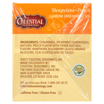 Save on Celestial Seasonings Peach + Probiotics Herbal Tea Bags
