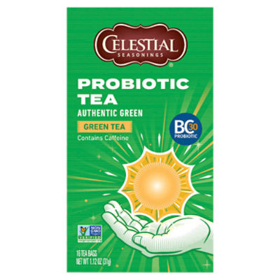 Celestial Seasonings Probiotic Tea Authentic Green, Tea Bags