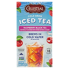 Celestial Seasonings Raspberry Black Tea Cold Brew Iced Tea Bags, 18 count, 1.44 oz