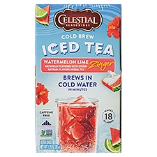 Celestial Seasonings Watermelon Lime Zinger Cold Brew Iced Tea Bags, 18 count, 1.29 oz