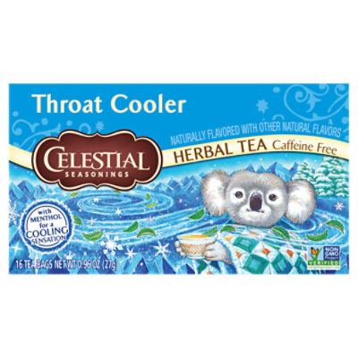 Celestial Seasonings Throat Cooler Herbal Tea Bags, 16 count, 0.96 oz