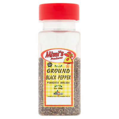 Nac Foods Mimi's Products Ground Black Pepper, 3 oz