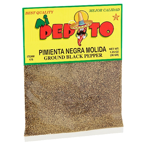 Mi Pepito Ground Black Pepper, 1.25 oz