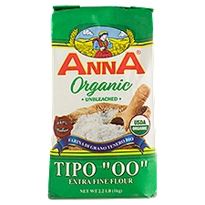 Anna Organic Unbleached Tipo ''00'' Extra Fine Flour, 2.2 lb, 2.2 Pound