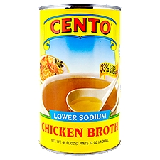 Cento Lower Sodium Chicken Broth, 46 fl oz