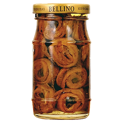 Bellino Rolled Fillet of Anchovies with Capers in Olive Oil and Salt, 4.25 oz