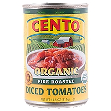 Cento Organic Fire Roasted Diced, Tomatoes, 14.5 Ounce