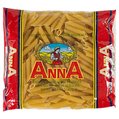 Anna Penne Rigate #41 Pasta, 16 oz