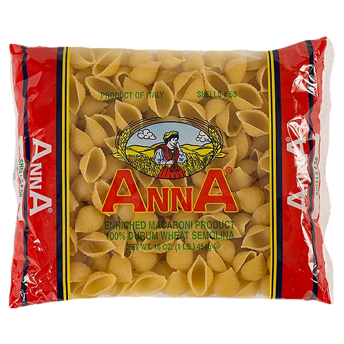 Anna Shells #50 Pasta, 16 oz