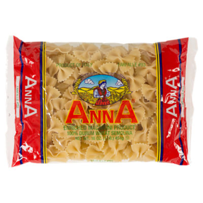 Anna Farfalle #93 Pasta, 16 oz, 16 Ounce