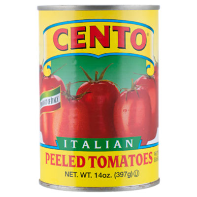 Cento Italian Whole Peeled Tomatoes with Basil Leaf, 14 oz