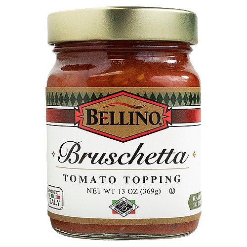 Bellino Bruschetta combines fresh, vine ripened tomatoes, garlic, Italian spices and extra virgin olive oil for a delicious topping. Serve Bellino Bruschetta on Bellino Toast, crackers or flatbread for the perfect light appetizer.