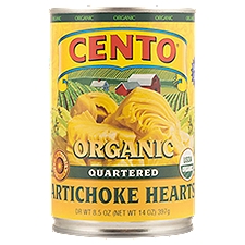 Cento Organic Quartered Artichoke Hearts, 14 Ounce