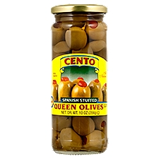 Cento Spanish Stuffed Queen Olives with Minced Pimiento, 10 oz