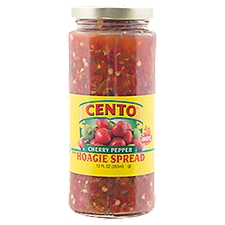 CENTO Hot Diced Cherry Pepper, Hoagie Spread, 12 Fluid ounce