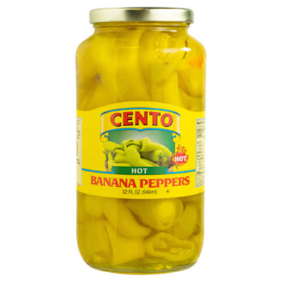 CENTO Hot Banana Peppers, 32 fl oz