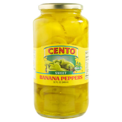 CENTO Mild Sweet Banana Peppers, 32 fl oz