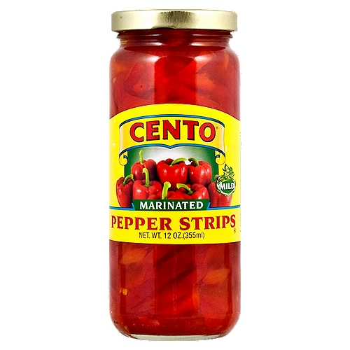 Cento Mild Marinated Pepper Strips, 12 oz