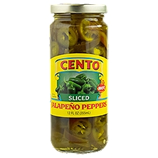 CENTO Hot Sliced Jalapeño Peppers, 12 fl oz, 12 Fluid ounce