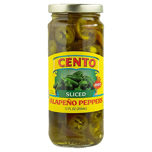 CENTO Hot Sliced Jalapeño Peppers, 12 fl oz