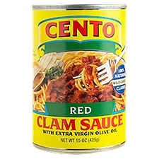 Cento Red Clam Sauce with Extra Virgin Olive Oil, 15 oz, 15 Ounce