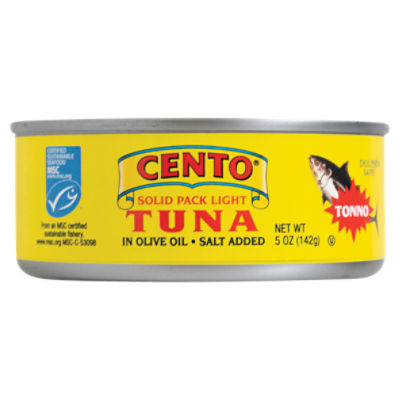 CENTO Solid Pack Light Tuna in Olive Oil, 5 oz