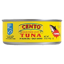 Cento Tuna - Solid Pack Light In Pure Olive Oil, 5 Ounce