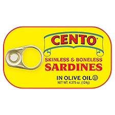 Cento Sardines In Olive Oil - Skinless & Boneless, 4.38 Ounce