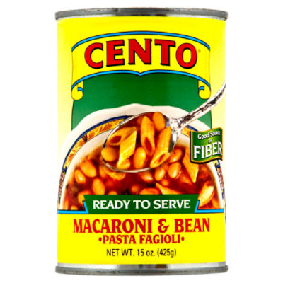 CENTO Macaroni & Bean Pasta Fagioli, 15 oz, 15 Ounce