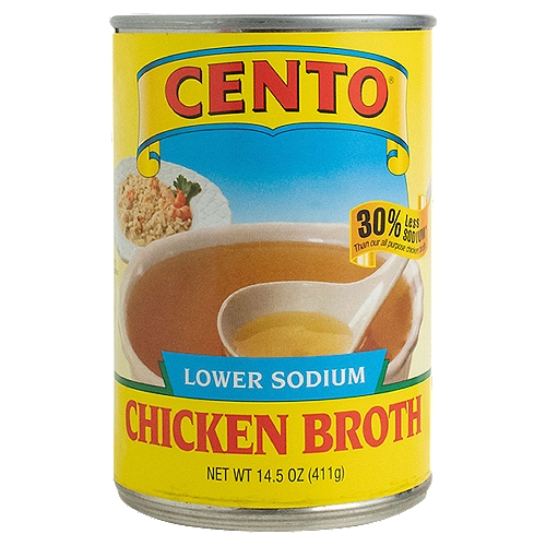 CENTO Lower Sodium Chicken Broth, 14.5 oz
