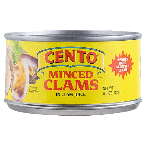 Tender hand selected premium clams.