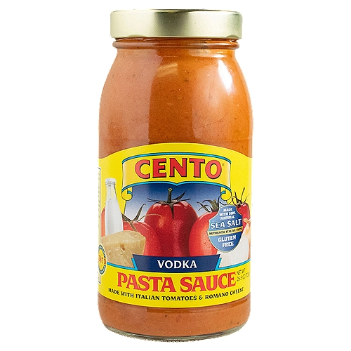 Cento vodka sauce is the perfect blend of tomatoes, milk, and a variety of cheeses to create a rich, creamy sauce complementary to any pasta dish. Our vodka sauce combines the finest whole peeled Italian tomatoes, whole milk, Romano cheese, extra virgin olive oil and other natural ingredients to produce the creamy, rich taste of old-world Italy.