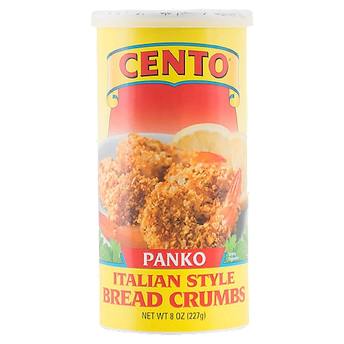 Why Panko?nCento Panko Italian Style Bread Crumbs are made from fresh, crustless bread and toasted to produce light, flaky crumbs. These bread crumbs are blended with Italian spices which adds an authentic Italian flavor.nThe crispy texture is perfect for lightly breading. Try adding them to your salad for a nice crunch or as a topping on your favorite casserole recipe.