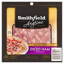 Smithfield Anytime Favorites Diced Ham, 8 oz, 8 Ounce