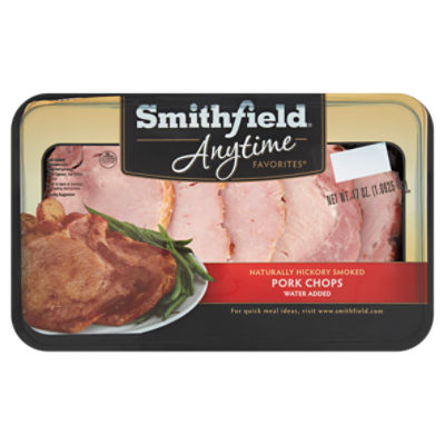 Smithfield Naturally Hickory Smoked Pork Chops, 17 oz, 17 Ounce