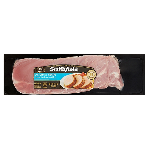 Marinated with up to a 20% solution of pork broth, vinegar and salt to improve tenderness and juiciness.