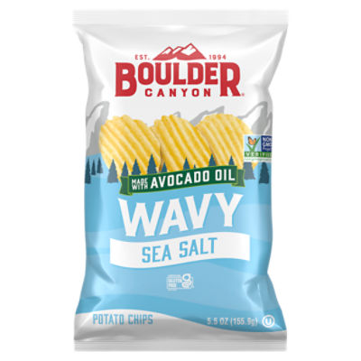 Boulder Canyon Wavy Sea Salt Potato Chips, 5.5 oz