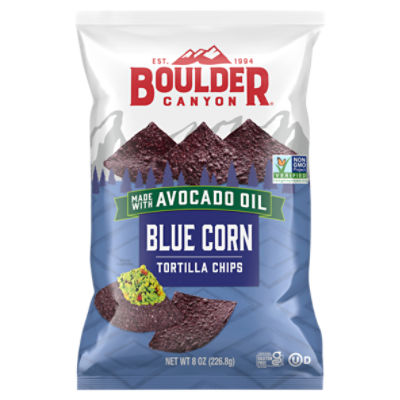 Boulder Canyon Blue Corn Tortilla Chips, 8 oz