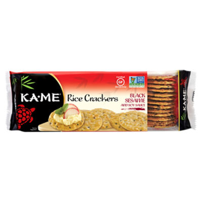Ka-Me Black Sesame and Soy Sauce Rice Crackers, 3.5 oz
