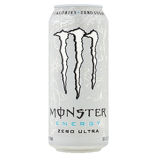 Monster Energy Zero Ultra Energy Drink, 16 fl oz
Some people are impossible to please. As soon as they get what they thought they wanted they always want more. Our team riders and Monster girls are no different...they've been dropping some hints lately.
They've been asking us for a new Monster drink. A little less sweet, lighter-tasting, zero calories, but with a full load of our Monster energy blend.
Sure, white is the new black. We went all out: Monster Energy Zero Ultra.
Unleash the Ultra Beast!®
