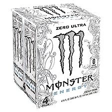 Monster Energy Zero Ultra, Zero Ultra, 16 oz. (Pack of 4)