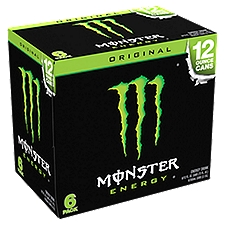 Monster Energy Original Energy Drink, 12 fl oz, 6 count