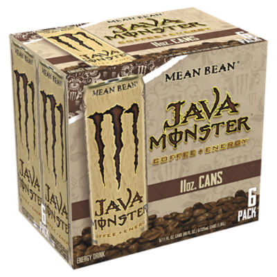 Java Monster Mean Bean, Coffee + Energy, 11 oz. (Pack of 6)