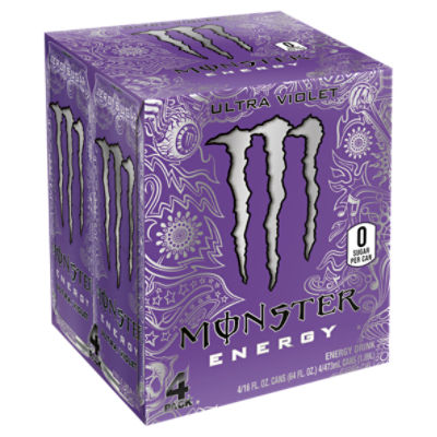 Monster Energy Ultra Violet, Ultra Violet, 16 oz. (Pack of 4)