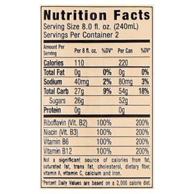 monster nutrition label